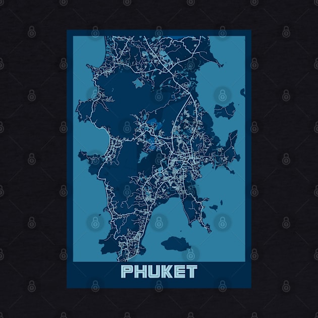 Phuket - Thailand Peace City Map by tienstencil